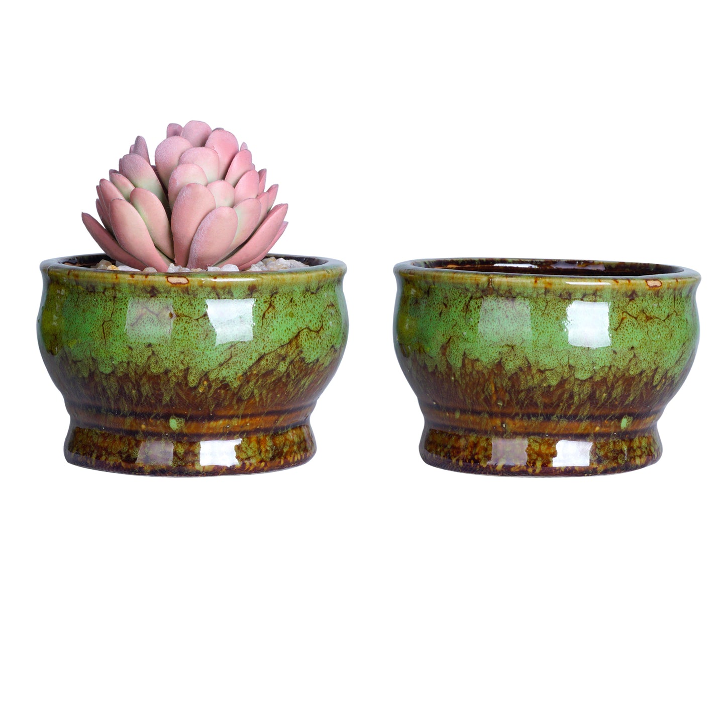 Cute 4.3 Inch Succulent Planter Pot Modern Ceramic Cactus Glaze Flowers Pots with Drainage