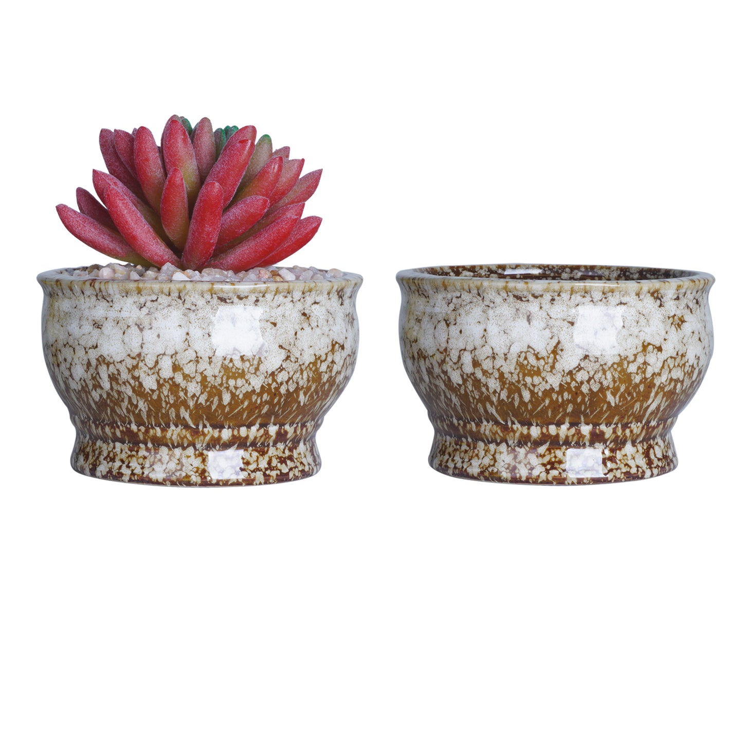 Cute 4.3 Inch Succulent Planter Pot Modern Ceramic Cactus Glaze Flowers Pots with Drainage